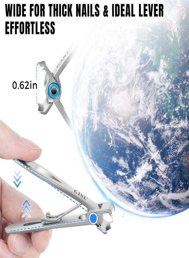 مقص أظافر القدم للأظافر السميكة لكبار السن، مقص أظافر قدم كبير برأس مائل مطور لعام 2026، مقص أظافر يد شديد التحمل بفتحة واسعة للرجال والنساء - Image 5